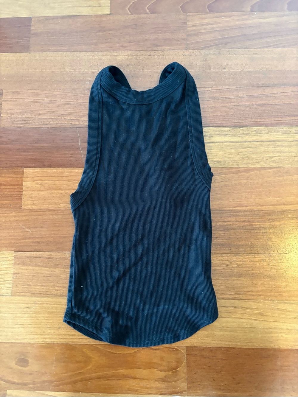 The Line by K Black Ribbed Tank